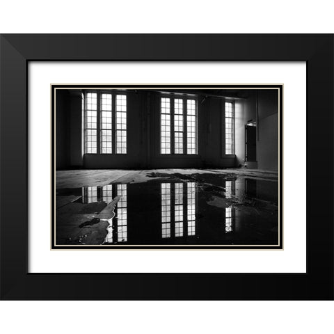 RUN-DOWN BUILDINGS IV Black Modern Wood Framed Art Print with Double Matting by Carlier, Dick