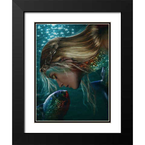 Confidence Black Modern Wood Framed Art Print with Double Matting by Babette