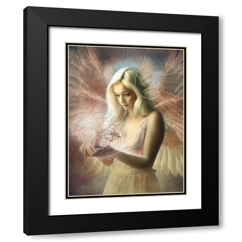 Angel JehoÃ«l Black Modern Wood Framed Art Print with Double Matting by Babette