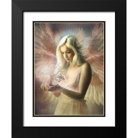 Angel JehoÃ«l Black Modern Wood Framed Art Print with Double Matting by Babette