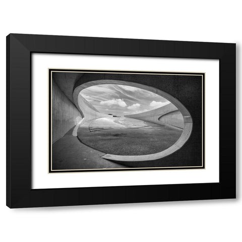 Cosmic VIew Black Modern Wood Framed Art Print with Double Matting by Carlier, Dick