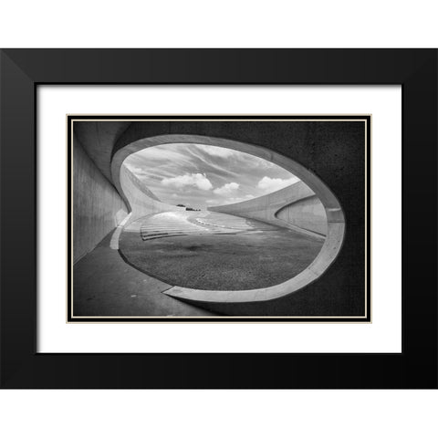 Cosmic VIew Black Modern Wood Framed Art Print with Double Matting by Carlier, Dick