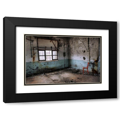 Deserted Room Black Modern Wood Framed Art Print with Double Matting by Carlier, Dick