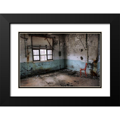 Deserted Room Black Modern Wood Framed Art Print with Double Matting by Carlier, Dick