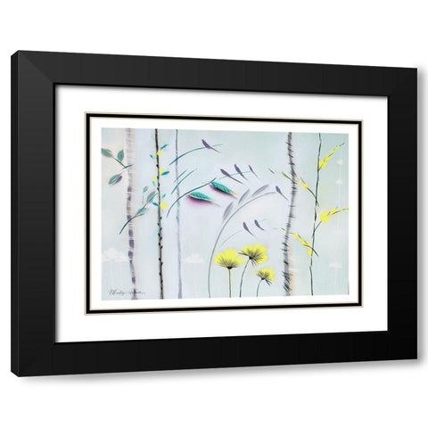 Mimosa II Black Modern Wood Framed Art Print with Double Matting by Robertson, Marilyn