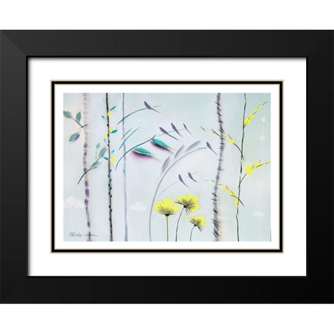 Mimosa II Black Modern Wood Framed Art Print with Double Matting by Robertson, Marilyn