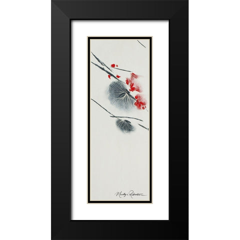 Black Orchid III Black Modern Wood Framed Art Print with Double Matting by Robertson, Marilyn