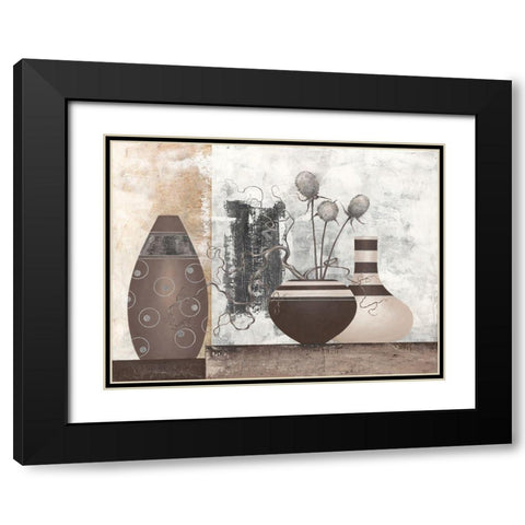 Brown And Silver Black Modern Wood Framed Art Print with Double Matting by Sedalia, David