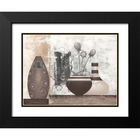Brown And Silver Black Modern Wood Framed Art Print with Double Matting by Sedalia, David