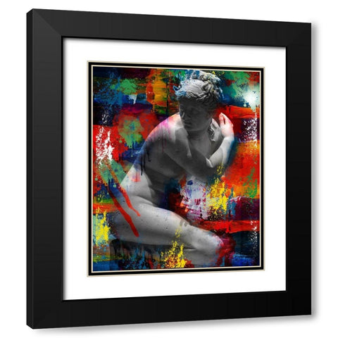 Hidden Faces 2 Black Modern Wood Framed Art Print with Double Matting by van Gog, Henk