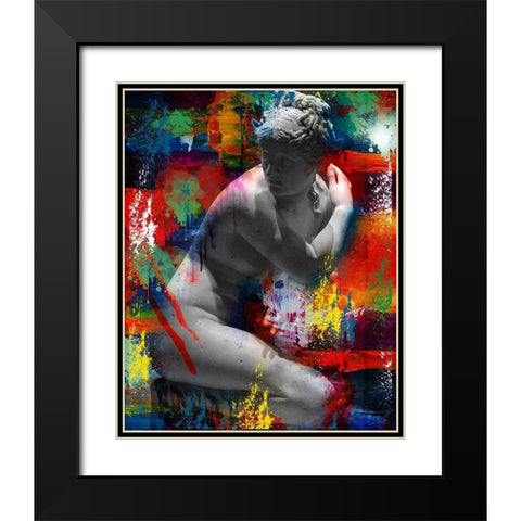 Hidden Faces 2 Black Modern Wood Framed Art Print with Double Matting by van Gog, Henk