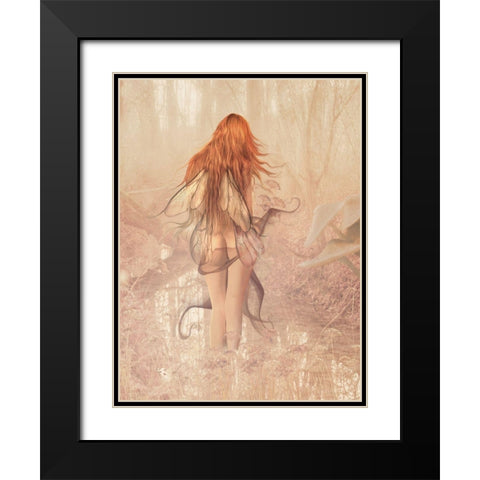 Carpe Diem Black Modern Wood Framed Art Print with Double Matting by Babette