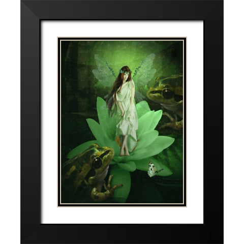 Fairy 46 Black Modern Wood Framed Art Print with Double Matting by Babette