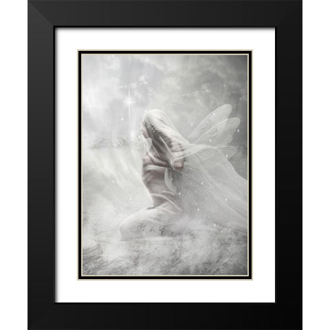 Fairy 47 Black Modern Wood Framed Art Print with Double Matting by Babette