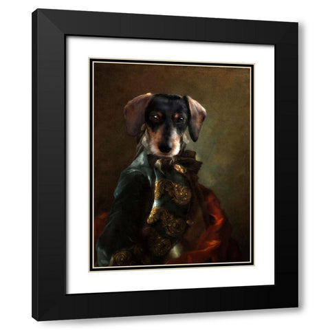 Neuf Groen Barok 2 Black Modern Wood Framed Art Print with Double Matting by Babette