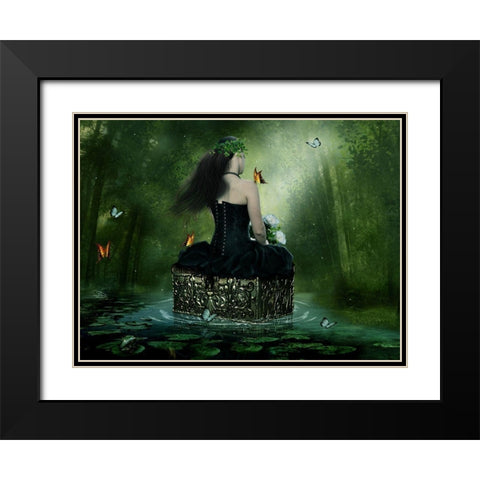 The Chest Of Secrets Black Modern Wood Framed Art Print with Double Matting by Babette