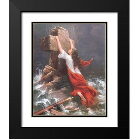 RETTUNG Black Modern Wood Framed Art Print with Double Matting by Anonymous