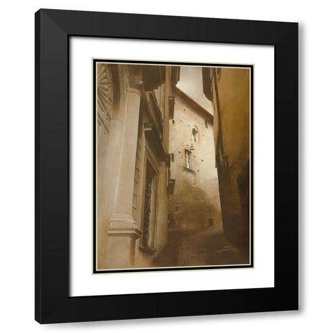 SCORCIO BERGAMO Black Modern Wood Framed Art Print with Double Matting by Sgarbossa, Antonio