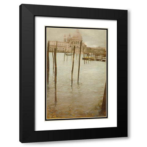 VENEZIA-VOGLIO VEDERE LINTERN Black Modern Wood Framed Art Print with Double Matting by Sgarbossa, Antonio