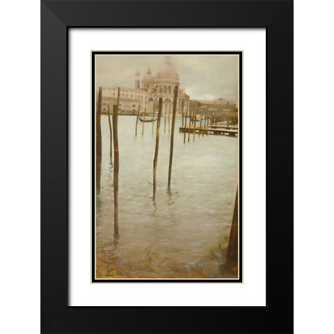 VENEZIA-VOGLIO VEDERE LINTERN Black Modern Wood Framed Art Print with Double Matting by Sgarbossa, Antonio