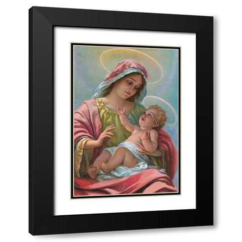 MADONNA Black Modern Wood Framed Art Print with Double Matting by Anonymous