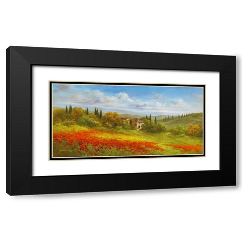 Tuscan Beauty I Black Modern Wood Framed Art Print with Double Matting by Schoelnhammer, Heinz