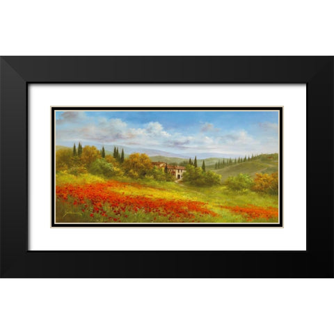 Tuscan Beauty I Black Modern Wood Framed Art Print with Double Matting by Schoelnhammer, Heinz