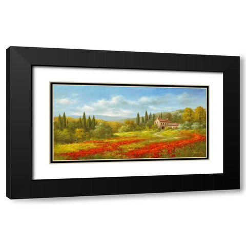 Tuscan Beauty II Black Modern Wood Framed Art Print with Double Matting by Schoelnhammer, Heinz