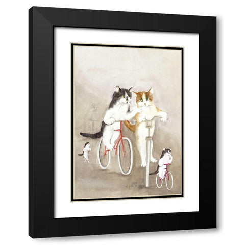 COPERTINA I Black Modern Wood Framed Art Print with Double Matting by Moser, Dede