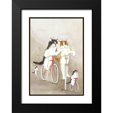COPERTINA I Black Modern Wood Framed Art Print with Double Matting by Moser, Dede