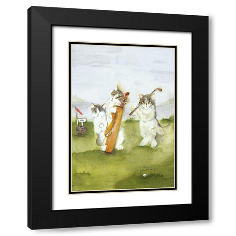 COPERTINA III Black Modern Wood Framed Art Print with Double Matting by Moser, Dede