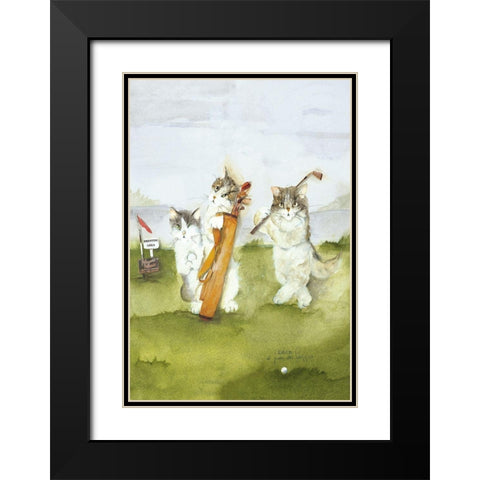 COPERTINA III Black Modern Wood Framed Art Print with Double Matting by Moser, Dede