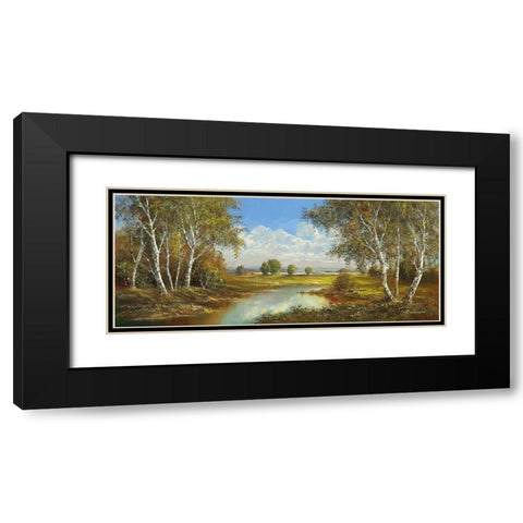 SPRING IN HORNI RYBNIKY Black Modern Wood Framed Art Print with Double Matting by Buchner, H.