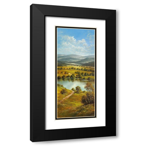 BOHEMIA RIVER Black Modern Wood Framed Art Print with Double Matting by Glassl, Helmut