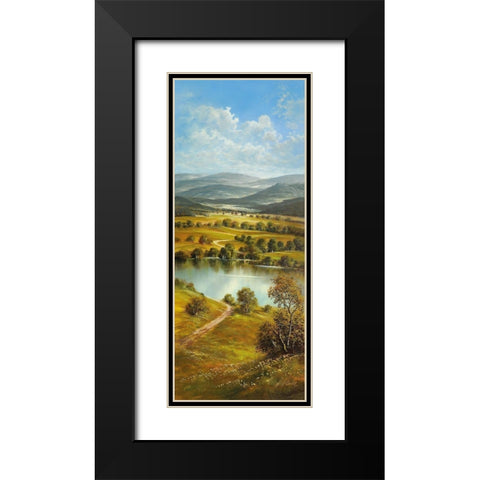 BOHEMIA RIVER Black Modern Wood Framed Art Print with Double Matting by Glassl, Helmut