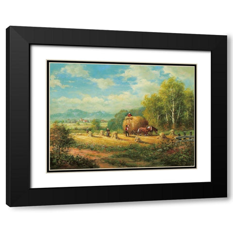 OCTOBER AFTERNOON Black Modern Wood Framed Art Print with Double Matting by Pila