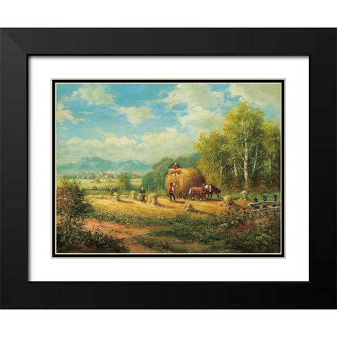 OCTOBER AFTERNOON Black Modern Wood Framed Art Print with Double Matting by Pila