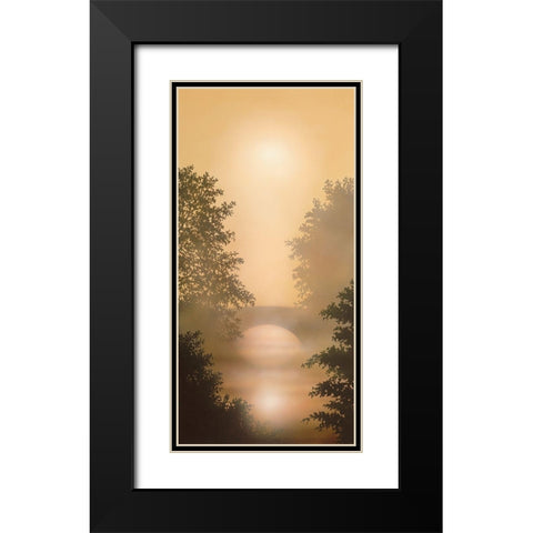 RIVER MIST Black Modern Wood Framed Art Print with Double Matting by Walsh, Peter