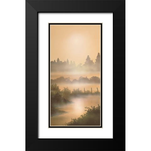 MORNING MIST Black Modern Wood Framed Art Print with Double Matting by Walsh, Peter