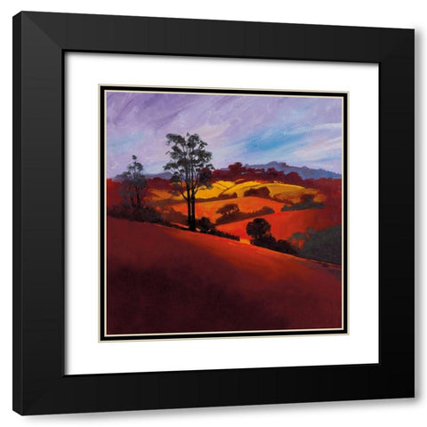 EVENING GLORY Black Modern Wood Framed Art Print with Double Matting by Lee, Spencer
