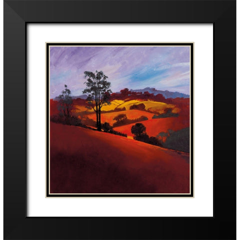 EVENING GLORY Black Modern Wood Framed Art Print with Double Matting by Lee, Spencer