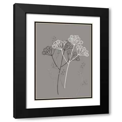 Elementary I Black Modern Wood Framed Art Print with Double Matting by Design Show