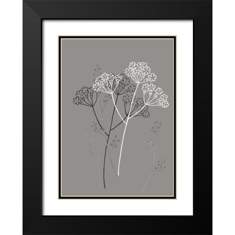 Elementary I Black Modern Wood Framed Art Print with Double Matting by Design Show