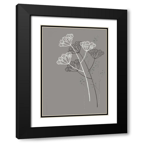 Elementary II Black Modern Wood Framed Art Print with Double Matting by Design Show
