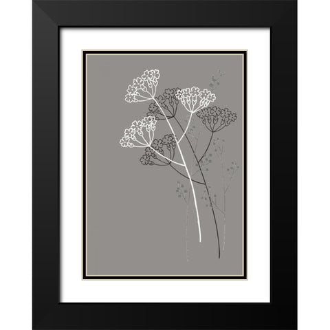 Elementary II Black Modern Wood Framed Art Print with Double Matting by Design Show