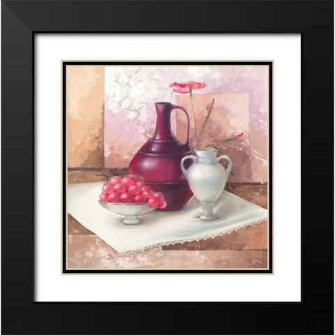 Still-Life WITH VASES Black Modern Wood Framed Art Print with Double Matting by Babichev