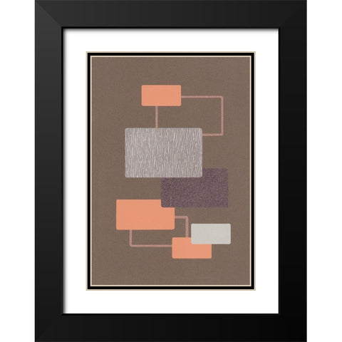 EQUILIBRIUM II Black Modern Wood Framed Art Print with Double Matting by Design Show
