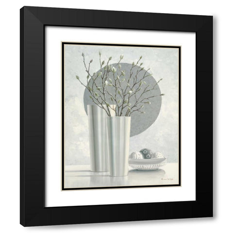 Silver Inspiration II Black Modern Wood Framed Art Print with Double Matting by van der Valk, Karin