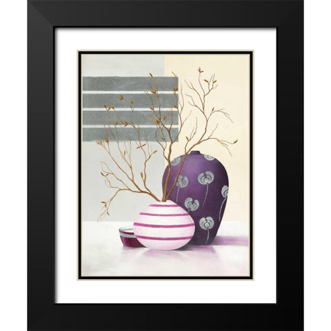 Purple Temptation I Black Modern Wood Framed Art Print with Double Matting by Sedalia, David