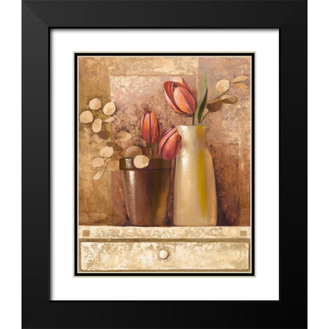 Gardeners Corner II Black Modern Wood Framed Art Print with Double Matting by Babichev